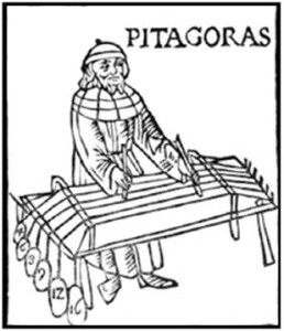 Pythagoras doing some experiments