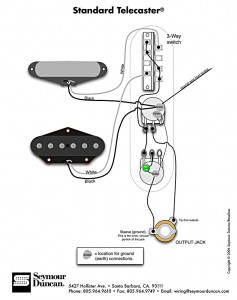 Standard Telecaster wiring (courtesy of Seymour Duncan)