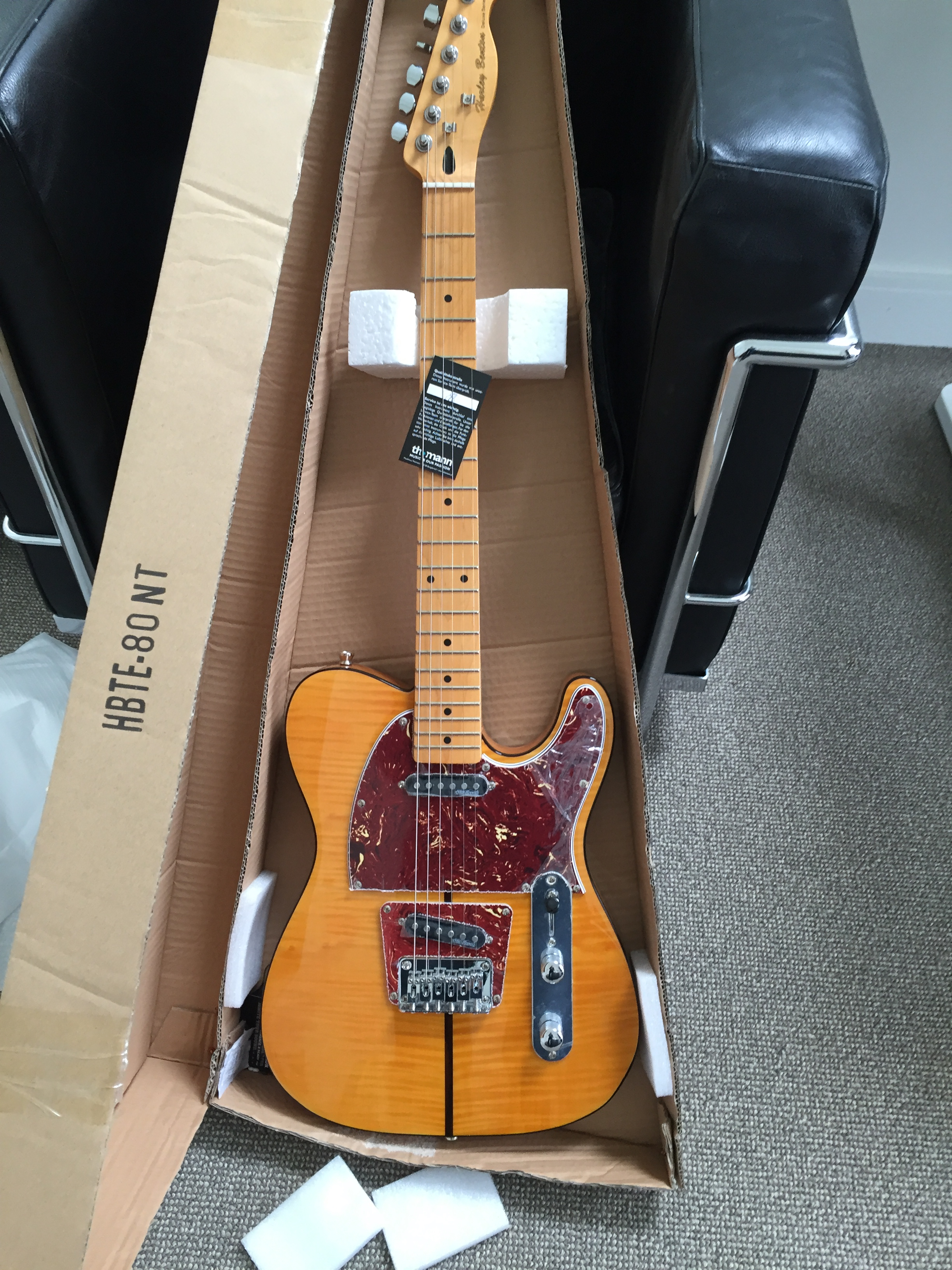 New Guitar! Harley Benton TE-80 Prince Telecaster replica. – Ed's